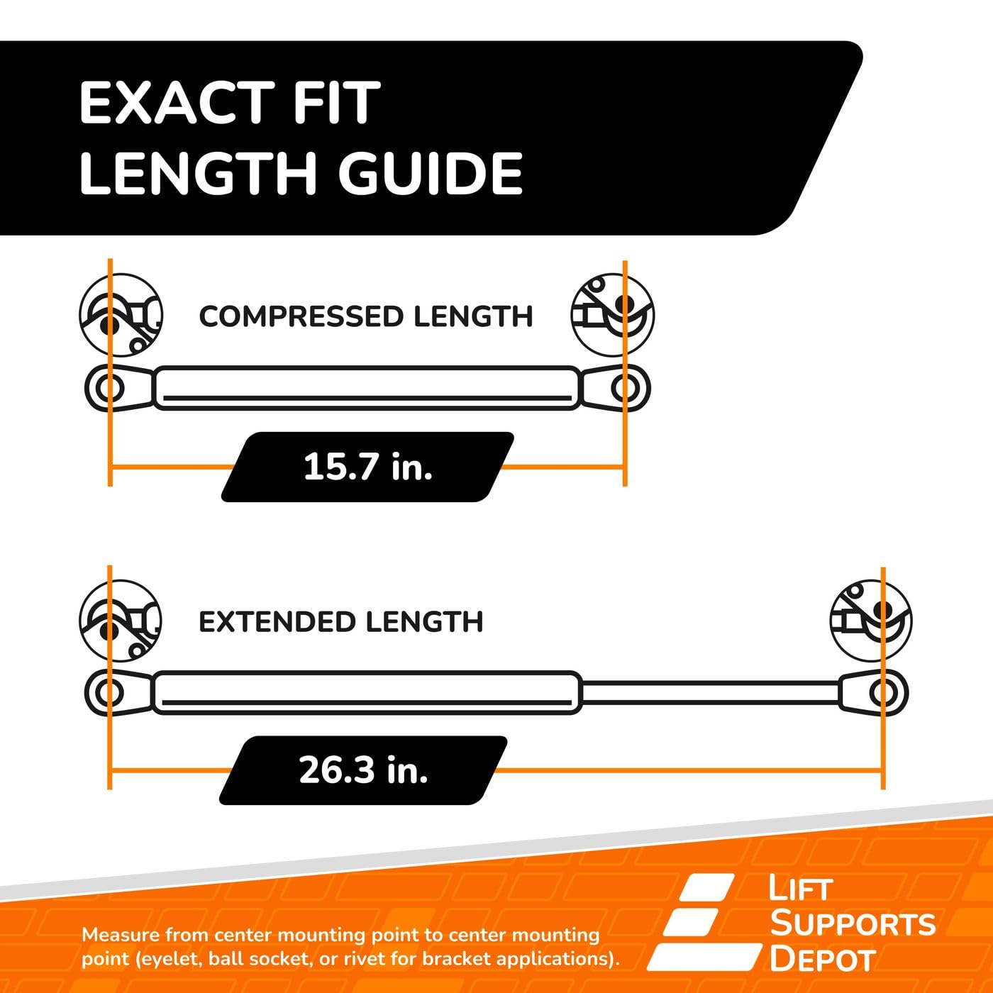 Amazon.com: 2 pc Lift Supports Gas Strut fits Tonneau Cover